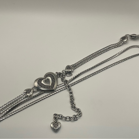 Brighton Heart Weave Two Strand Silver Tone Metal Belt Size Large 42” - Picture 7 of 9